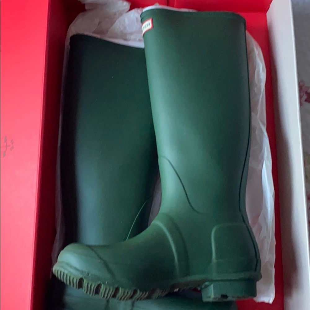 Hunter Green Rain Boots